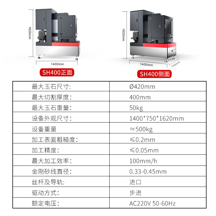 SH400玉石线切割机规格